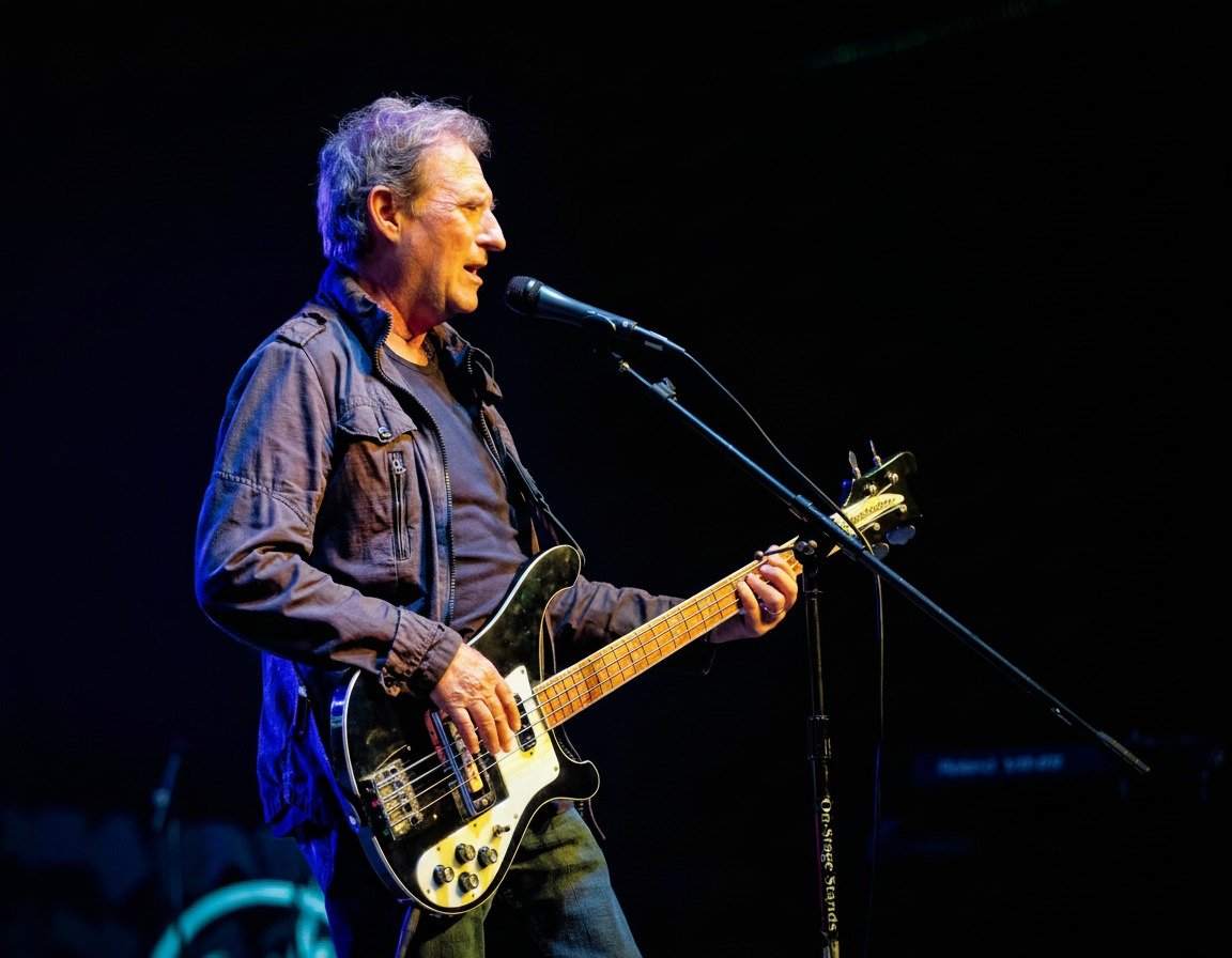 Dan McCabe singing and playing bass