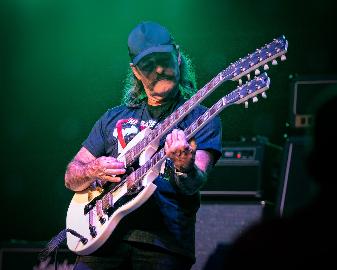 Tony Rossi playing his double-neck guitar